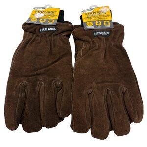 Lot Of 2 - XL FIRM GRIP Winter Suede Leather Work Gloves Insulated Fleece